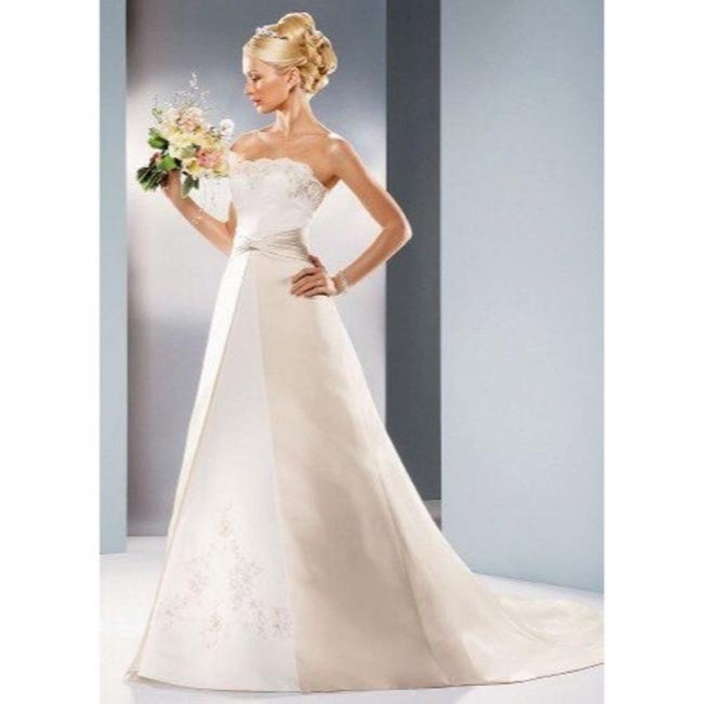 NWT wedding dress, veil & petticoat